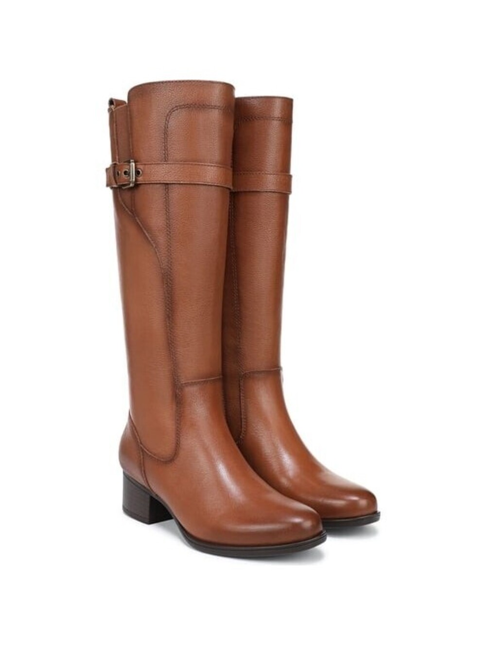 269$ Naturalizer Kenna Knee Wide Calf Knee High Boots Womens Size 9 US Tea Brown